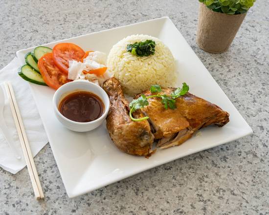 Crispy Skin Chicken With Sticky Rice